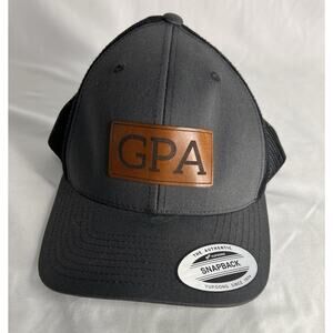Trucker Style GPA Best Grandpa Patch Snapback Hat Cap NWOT Authentic Yupoong